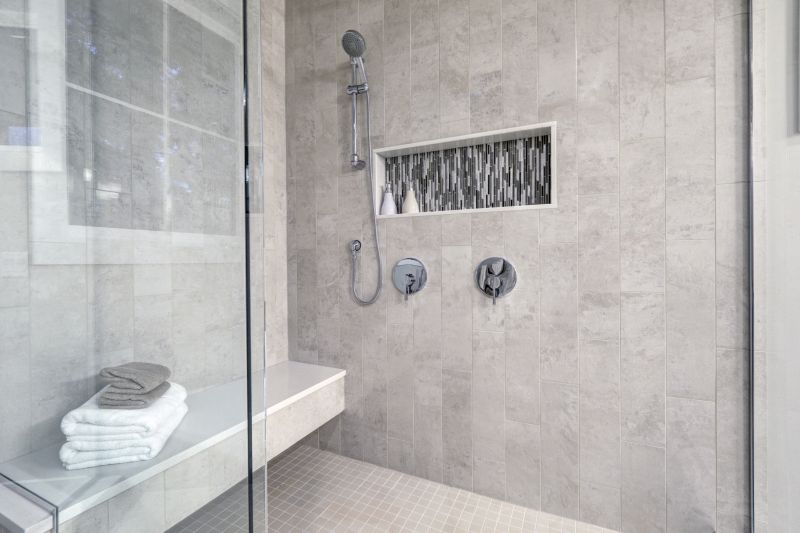 Stylish Shower with Decorative Tiles